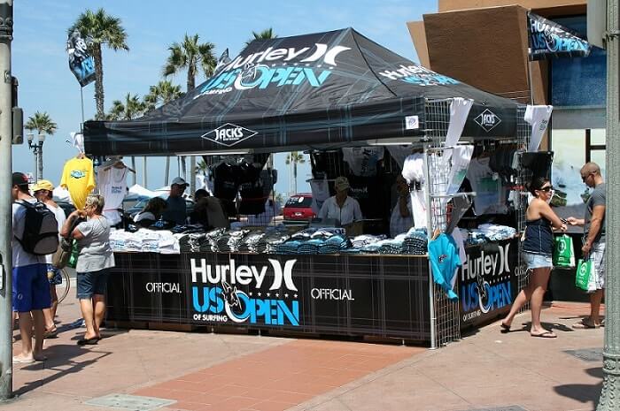 Hurley Custom Design stand in Huntington Beach