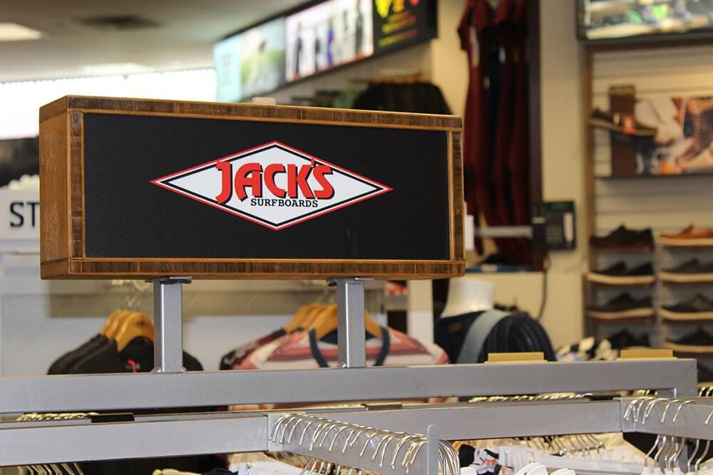 Jack's surfboard logo design by Venbea Imaging in Santa Ana